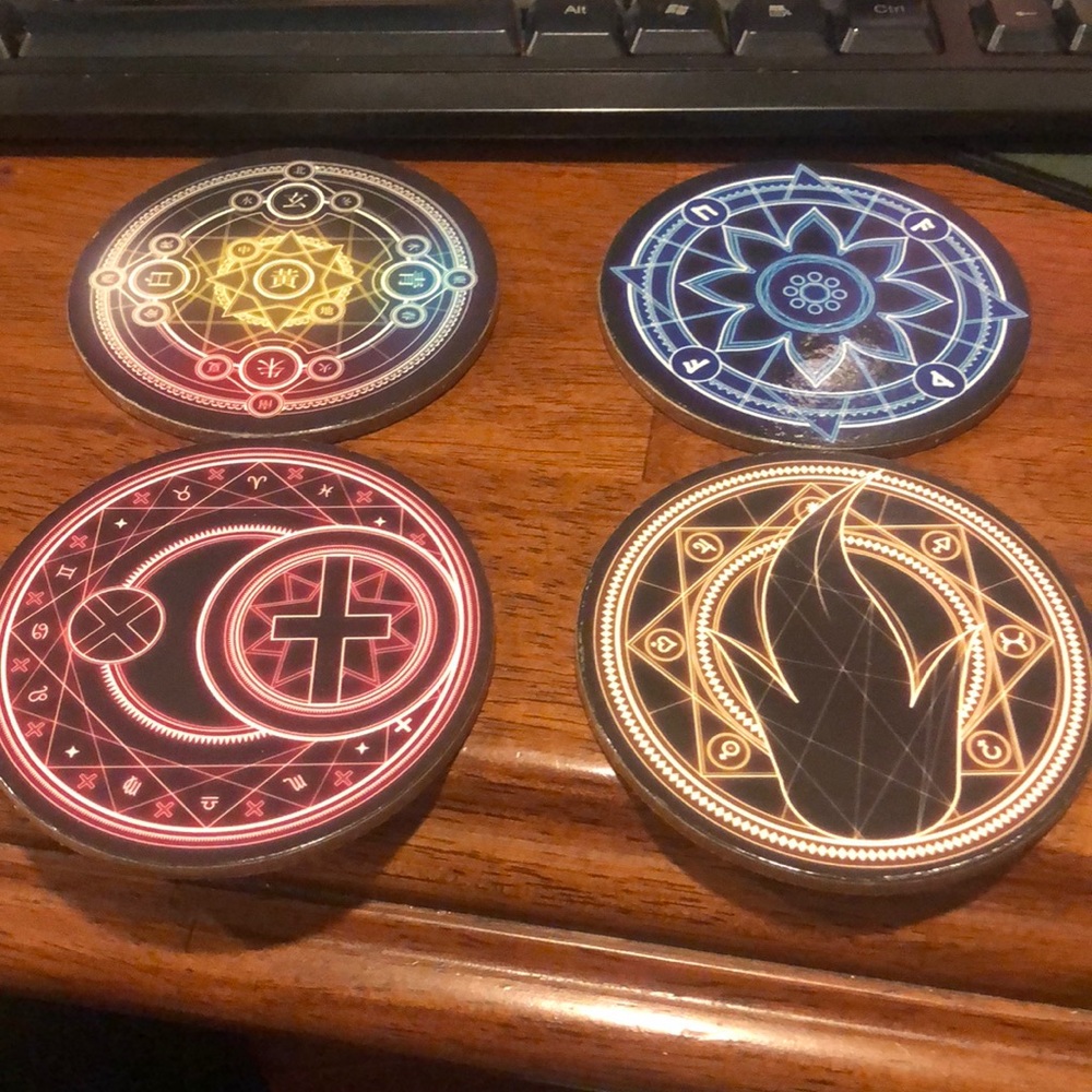 Set of 4 Alchemical Coasters